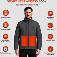 Veste chauffante électrique pour homme, hiver, charge USB, manteau thermique chauffant, résistant au vent, vêtements de sport d'extérieur