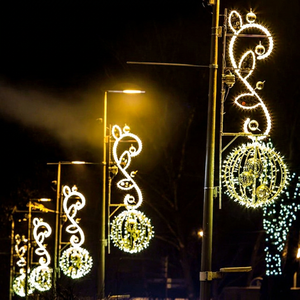 Décoration de rue LED personnalisée en métal pour festivals, vacances, Nouvel An, Ramadan, Noël, IP65, intérieur/extérieur, vente en gros - Product Image 1