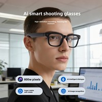 Cámara Inteligente con IA para Gafas, 800W Píxeles, Traducción en Tiempo Real, Reconocimiento de Objetos, Asistente de Voz, Lentes Inteligentes, Gafas Inteligentes Meta