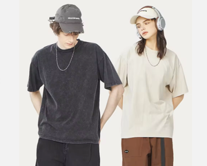 Camiseta Oversize de Algodón 100% de 250 g/m² con Diseño en Blanco, Estilo Vintage, Lavado Ácido, Color Negro, con Logotipo Personalizado, Tallas Grandes 2025 - Product Image 1