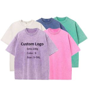 Nouvel Arrivage T-shirt Homme en Coton Lourd 230 GSM, Effet Délavé Vintage, Coupe Oversize, Vierge Personnalisable, Streetwear, Doux et Confortable, Décontracté - Product Image 4
