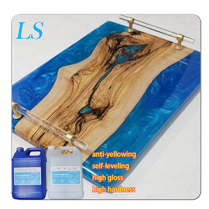 Resina epoxi de mesa Resina epoxi de alto brillo de cristal Sin COV Resina epoxi líquida autonivelante <span class=keywords><strong>A</strong></span> y B para pintura <span class=keywords><strong>artesa</strong></span> - Product Image 1