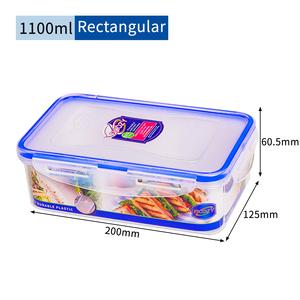 Ficozy Rectangular Food Container 1100ml Durable Plastic <b>Lunch</b> <b>Box</b> - Product Image 3