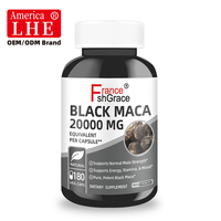 Cápsulas de Extracto de Maca Negra Shecome Premium para Agrandamiento del Pene, 180 Cápsulas, Suplemento para la Vitalidad Masculina, para Hombres y Mujeres