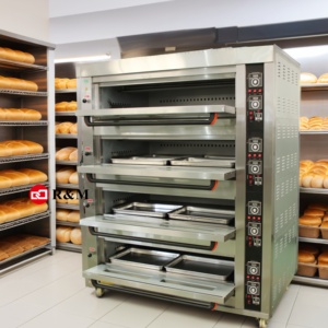 Four à boulangerie professionnel <span class=keywords><strong>libanais</strong></span> 110 V à gaz, grande capacité, triple, électronique numérique, pour boulangerie et pizza - Product Image 3