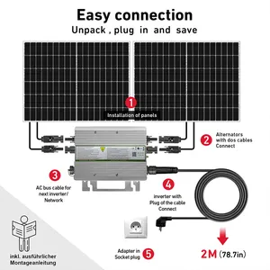 DOKIO 800w balcone sistema solare con 800w micro inverter per la casa kit completo