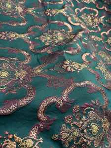 G/m² doppelseitiger Polyester Africa Metallic Jacquard Brokat Stoff für Büro partys und Hochzeits kleider für Mädchen - Product Image 6