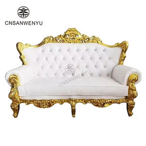 Fauteuil Trône Royal à Dossier Haut, Classique en Bois Doré, Vente en Gros à Prix Abordable - Product Image 6