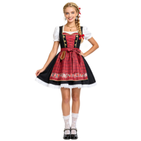 Costume de Fête de la Bière Allemande pour Filles, Style Ethnique, Robe Fantaisie en Dentelle, Grande Taille, Uniforme de Travail d'Halloween