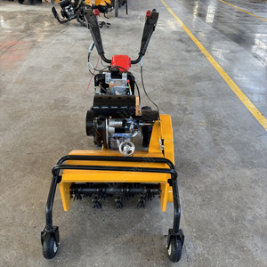 Gasoline Power <b>Tiller</b> Cultivator 4 Wheel Farm Use Easy to Operate Black and Orange Engine Driven - Product Image 5
