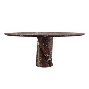 <span class=keywords><strong>Tavolo</strong></span> da Pranzo di <span class=keywords><strong>Design</strong></span> Classico <span class=keywords><strong>Rosso</strong></span> in Marmo <span class=keywords><strong>Rosso</strong></span> Levanto Nordico Italiano, <span class=keywords><strong>Tavolo</strong></span> Rotondo di Lusso Artistico - Product Image 6