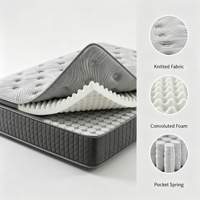 Matelas en latex naturel Queen Size Euro Top compressé, 12 pouces, pour lit King Size et Full Size, durable, pour chambre à coucher