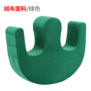 Tapis de rotation en forme de U Xinchuangjia, vert peluche, ergonomique, pour l'aide aux jambes des personnes alitées - Product Image 1