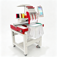Machine à broder à 9 aiguilles efficace pour la production d'uniformes avec logos multicolores et la décoration textile