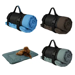 便携式野营旅行狗床柔软舒适防水防滑户外狗床机洗易清洗宠物垫