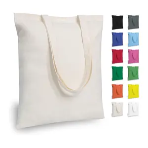 Nature Cotton Canvas Tote Bag Custom Logo Reusable Shopping Bag Stock Plain Cotton Bag