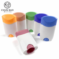 Emballage de tube de déodorant parfumé de 60 g avec logo personnalisé, fond rotatif, tube de déodorant vide en plastique à visser