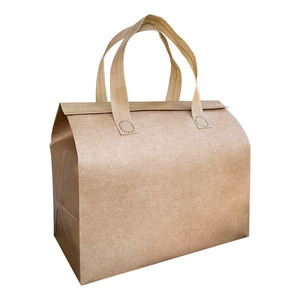 <span class=keywords><strong>Sac</strong></span> Isotherme de Livraison Personnalisé en Papier Kraft avec Logo Imprimé pour Café, Refroidisseur ou Maintien au Chaud - Product Image 3