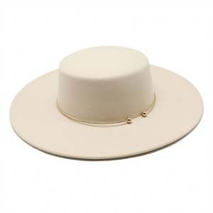 Chapeaux Fedora Unisexe en Polyester/Coton à Bord Large de 10 cm, Imprimés Couleur Unie, Nouveauté Automne-Hiver, Épais et à Calotte Plate, pour Hommes et Femmes, Idéaux pour les Fêtes Décontractées - Product Image 2