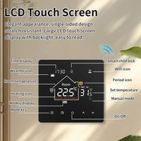 2025 nuevo termostato Wifi Tuya pantalla táctil programación semanal Control de voz para Home Hotel