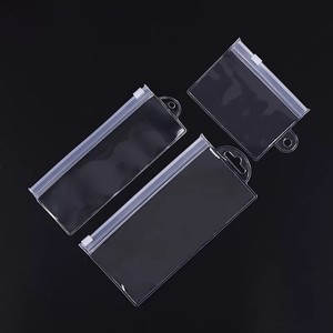 Sacchetto in PVC Riciclabile Personalizzato con Chiusura a Zip <span class=keywords><strong>e</strong></span> Linguetta, Non Stampato, con Logo Personalizzato, Chiusura Scorrevole, per Organizzatore di Fermagli per Capelli - Product Image 5
