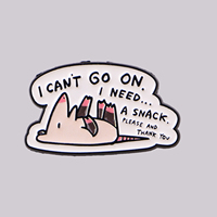 I Can't Go On Humorous Possum Enamel Pin Lapel Pins for Backpacks Brooches for Women Animal Jewelry Accessories Friends Gift