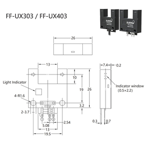 FF-UX403 広く使用されている高品質の産業用常閉型赤外線LED溝型光電センサー - Product Image 6
