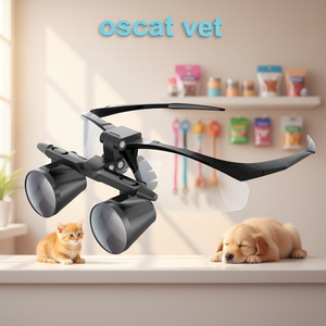 Equipo <span class=keywords><strong>Veterinario</strong></span> OSCAT FD-501G-2, Equipo Médico para Mascotas, Lupas Binoculares 2.5x-3.5x con Diadema, Rosca Unidireccional, Dental - Product Image 1