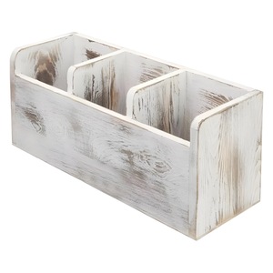 Wooden Storage Box Rectangle Open Top With Compartments For Kitchenware Tableware Desktop Organization - Product Image 5