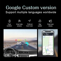 Navigation Bluetooth via application HUD, optique à forme libre sans effet fantôme, GPS OBD2 double mode, luminosité automatique pour voitures 12V/24V