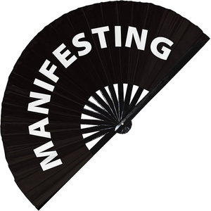 Bán Buôn Tùy Chỉnh 13Inch Tre Trung Quốc Truyền Thống Người Hâm Mộ Tay Gấp Logo Có Thể Gập Lại Nhựa Lớn Thăng Hoa Trống Tay Fan Hâm Mộ Đám Cưới - Product Image 2