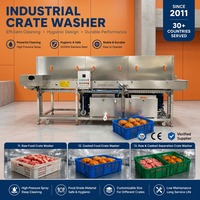 Laveuse-essoreuse électrique entièrement automatique en acier inoxydable 304 avec auto-nettoyage et stérilisation pour caisses de légumes et plateaux à viande – Nouveauté !