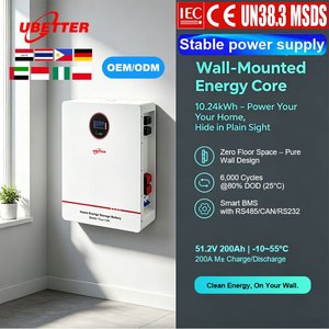 แบตเตอรี่ลิเธียมไอรอนฟอสเฟต (LiFePO4) แบบแยกส่วน ยี่ห้อ TH EU Stock 48V 51.2V 100AH 200AH 5-10kW ระบบโซลาร์เซลล์ติดผนังแบบเชื่อมต่อกับระบบไฟฟ้า พร้อมหน้าจอสัมผัสสำหรับใช้ในบ้าน - Product Image 1