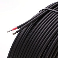 Harga pabrik kabel PV surya tembaga Dual Core 2X6mm2 untuk Panel baterai surya