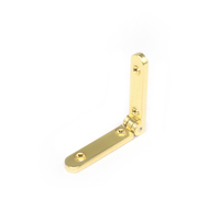 Charnières latérales en laiton personnalisées en forme de L pour boîtes à bijoux, charnières pour équipements industriels, boîtes cadeaux en bois, pour le perçage