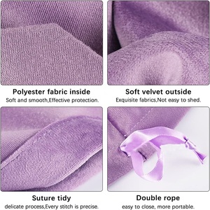 Bolsas con cordón de terciopelo de colores mezclados de 8*10cm de tamaño pequeño, regalo de boda suave y bolsas de Runas de Tarot, productos de impresión de embalaje en stock - Product Image 6