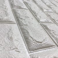 Panneaux muraux modernes pour hôtel, adhésifs, 3D, imperméables, en mousse blanche, papier peint auto-adhésif