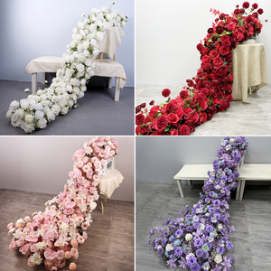 Guirnalda Personalizada de Rosas Blancas de Seda para Decoración de Bodas y Hogar, Camino de Mesa Floral para Boda - Product Image 2