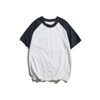 Baseball Tee-Shirt Raglan Premium Coton Jersey Manches Courtes Hommes Nouveau Deux Tons