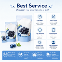 Bolsa de Embalaje de Plástico Personalizada ODM con Impresión UV, Grado Alimenticio, Tipo Stand-up, para Alimentos Secos, Frutas Congeladas, Arándanos Naturales