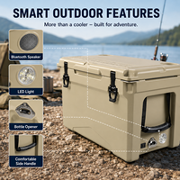 Glacière isotherme rigide portable 30QT pour pique-nique familial, personnalisable avec logo, robuste, OEM ODM, vente en gros