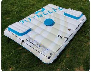 Île flottante carrée gonflable en PVC, tapis <span class=keywords><strong>flottant</strong></span> sur l'eau, <span class=keywords><strong>lit</strong></span> <span class=keywords><strong>flottant</strong></span> double avec seau à glace - Product Image 2