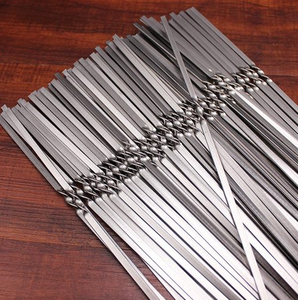 Brochetas de Acero Inoxidable de Grado Alimenticio Resistentes al Calor, Accesorios para Cocinar Barbacoa al Aire Libre - Product Image 5