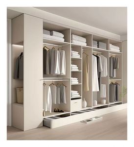 Armario de Dormitorio Principal de Diseño Personalizado de Alta Gama, Plegable, de Madera Maciza, Estilo Minimalista Contemporáneo, de Lujo Ligero - Product Image 1