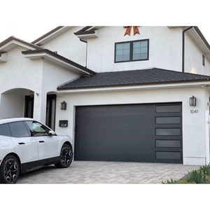 <span class=keywords><strong>Porte</strong></span> <span class=keywords><strong>de</strong></span> <span class=keywords><strong>garage</strong></span> sectionnelle électrique moderne en aluminium, couleur personnalisée, avec télécommande, pour villas, surface finie - Product Image 2