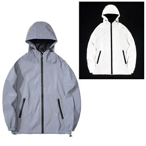 Hoge Zichtbaarheid Polyester Veiligheidsreflecterende Zilveren Jumpsuit Vest Mouwloos Wwind Proof Jacket Voor Buiten Fietsen - Product Image 4