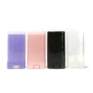 Oval Plastic Deodorant Empty Bottle 15g 30g 50g 75g Wax Solid Cream Oval Flat Plastic Tubes Twist Up Container For Deodorant