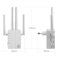 Repetidor de Señal WIFI 5G/2.4 Ghz, Extensor Inalámbrico de Wi-Fi, Amplificador de Red de 1200Mbps, 802.11N, Largo Alcance