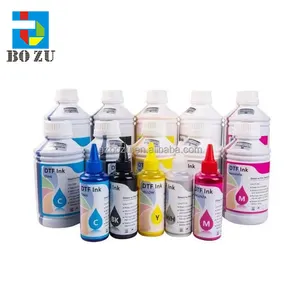 DTF Film üzerinde Epson XP600 I3200 1000 L1800 L1300 DTF yazıcı için 1800 ML CMYK + W DTF mürekkep beyaz mürekkep