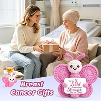 Cadeau artisanal en crochet pour la sensibilisation au cancer du sein, pour femmes, encouragement post-mastectomie, prompt rétablissement
